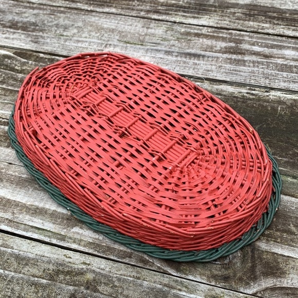 Watermelon Wicker Serving Tray - Picture 4 of 8